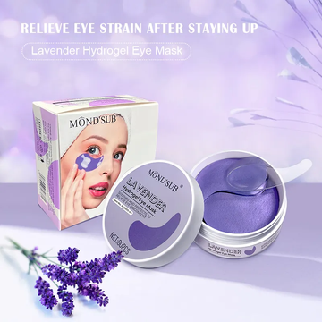 Mondsub Hydrogel Eye Mask 60 Pcs , Hydrating, Brightening, and Rejuvenating Eye Care in Four Essences Aloe Vera, Lavender, Vitamin C, and Nicotinamide